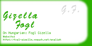 gizella fogl business card
